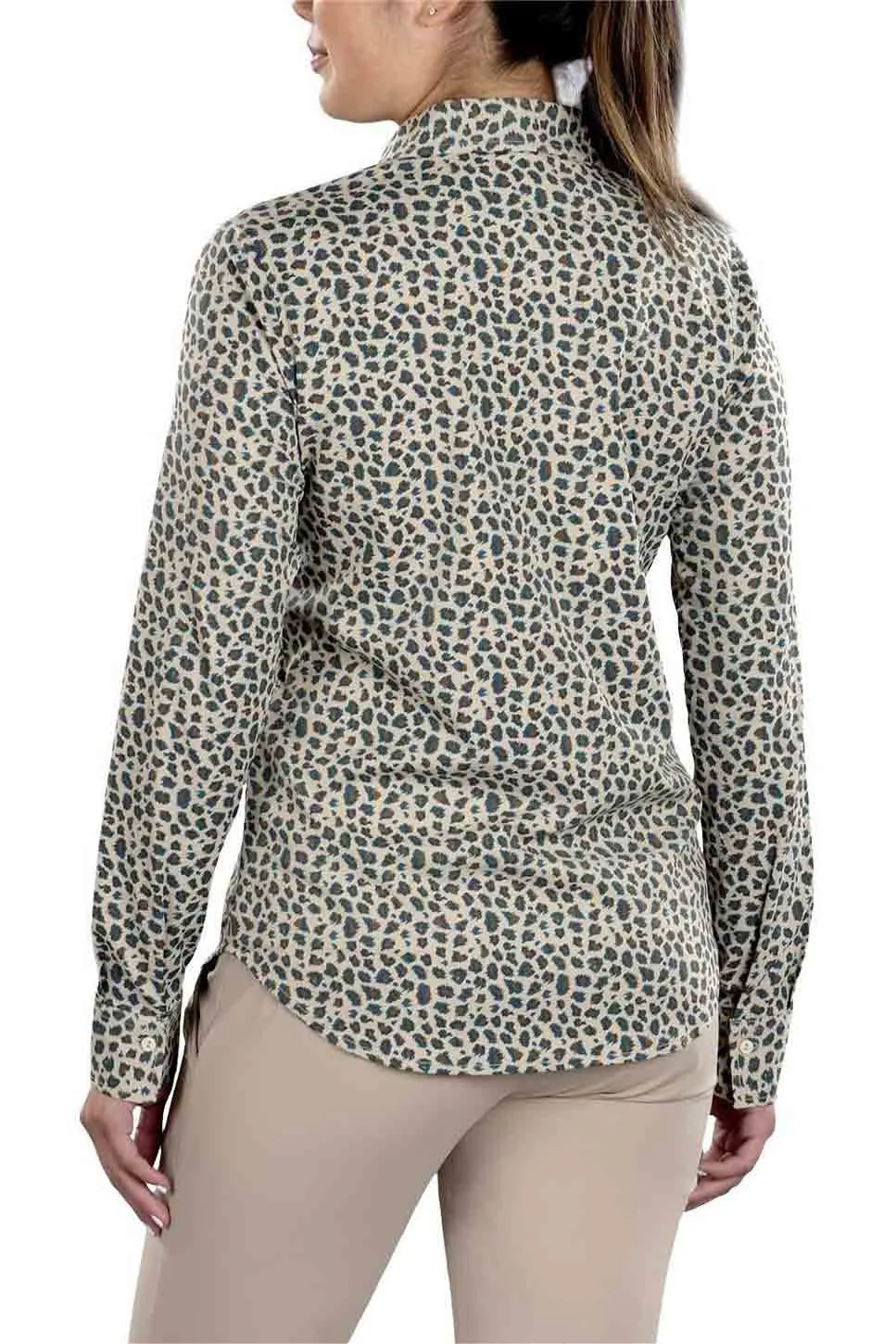 Charlene Mini Leopard Button Up Shirt - FINAL SALE