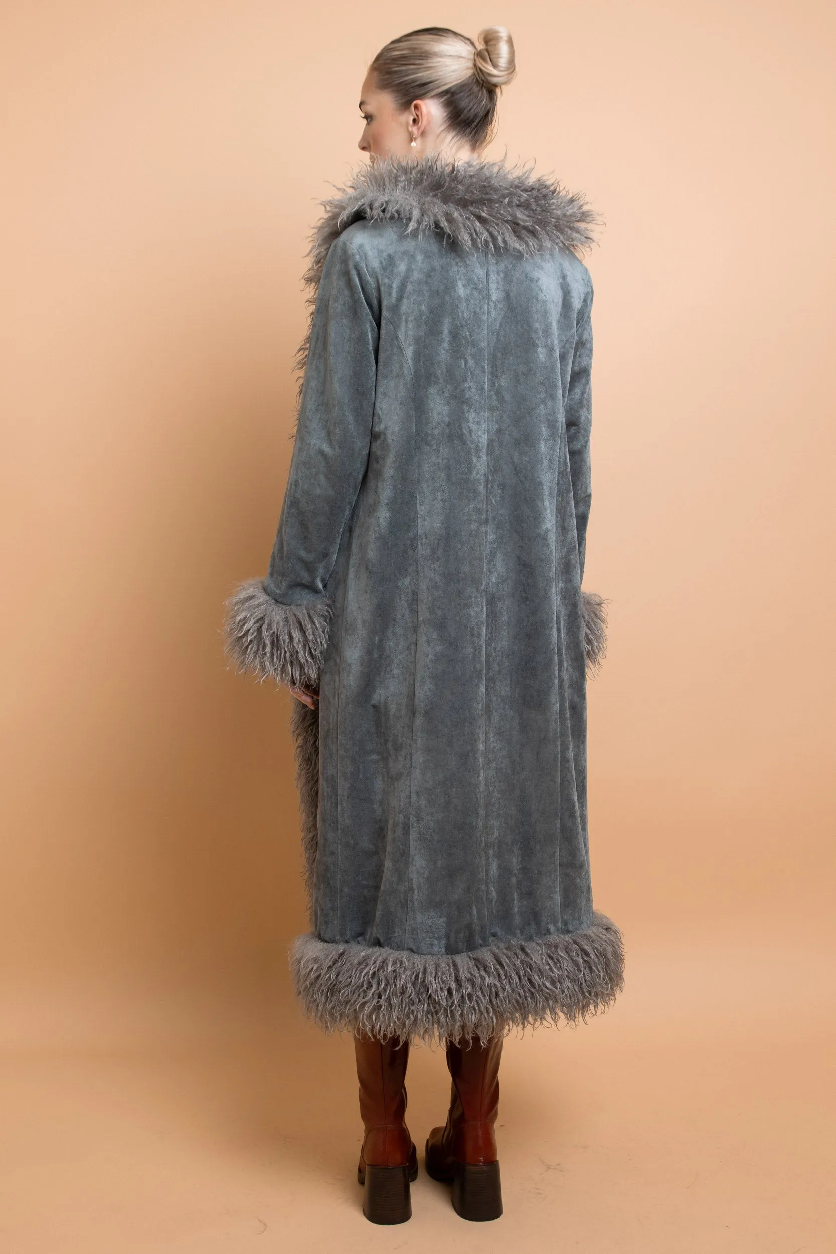 Daisy Street Faux Suede Afghan Coat