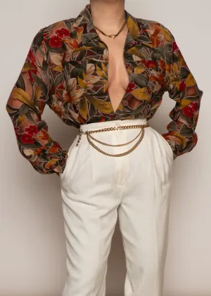 Forest Sheer Button Up