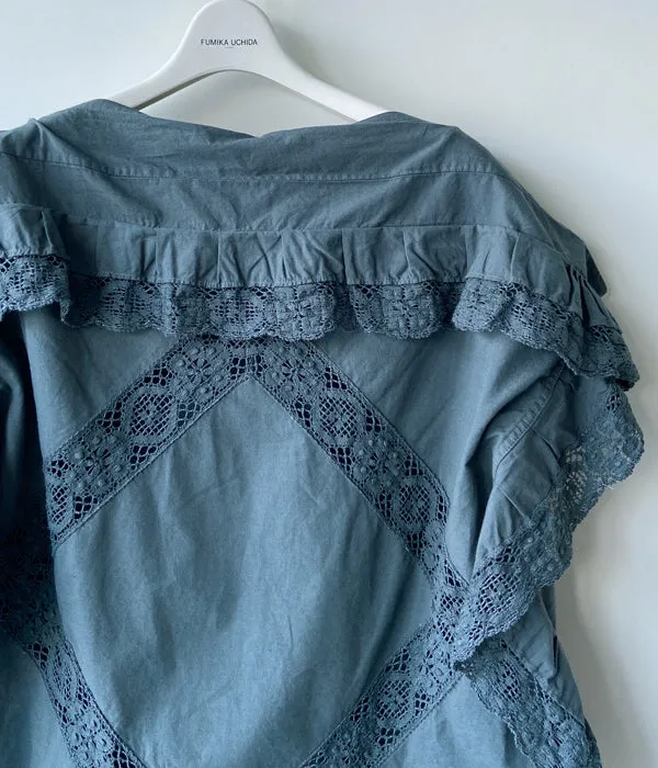FUMIKA_UCHIDA/OVER-DYED CUSHION TOP_OVERSIZED(D.GREEN)