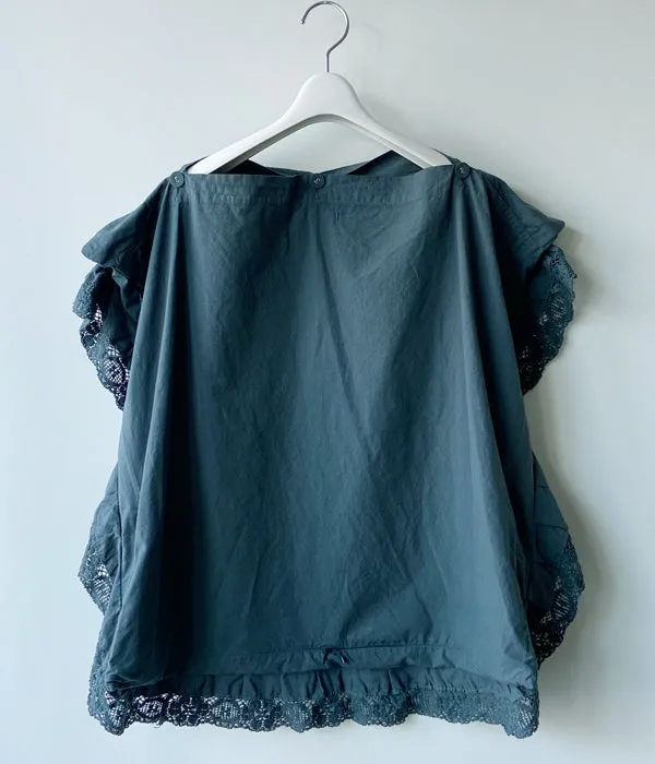FUMIKA_UCHIDA/OVER-DYED CUSHION TOP_OVERSIZED(D.GREEN)