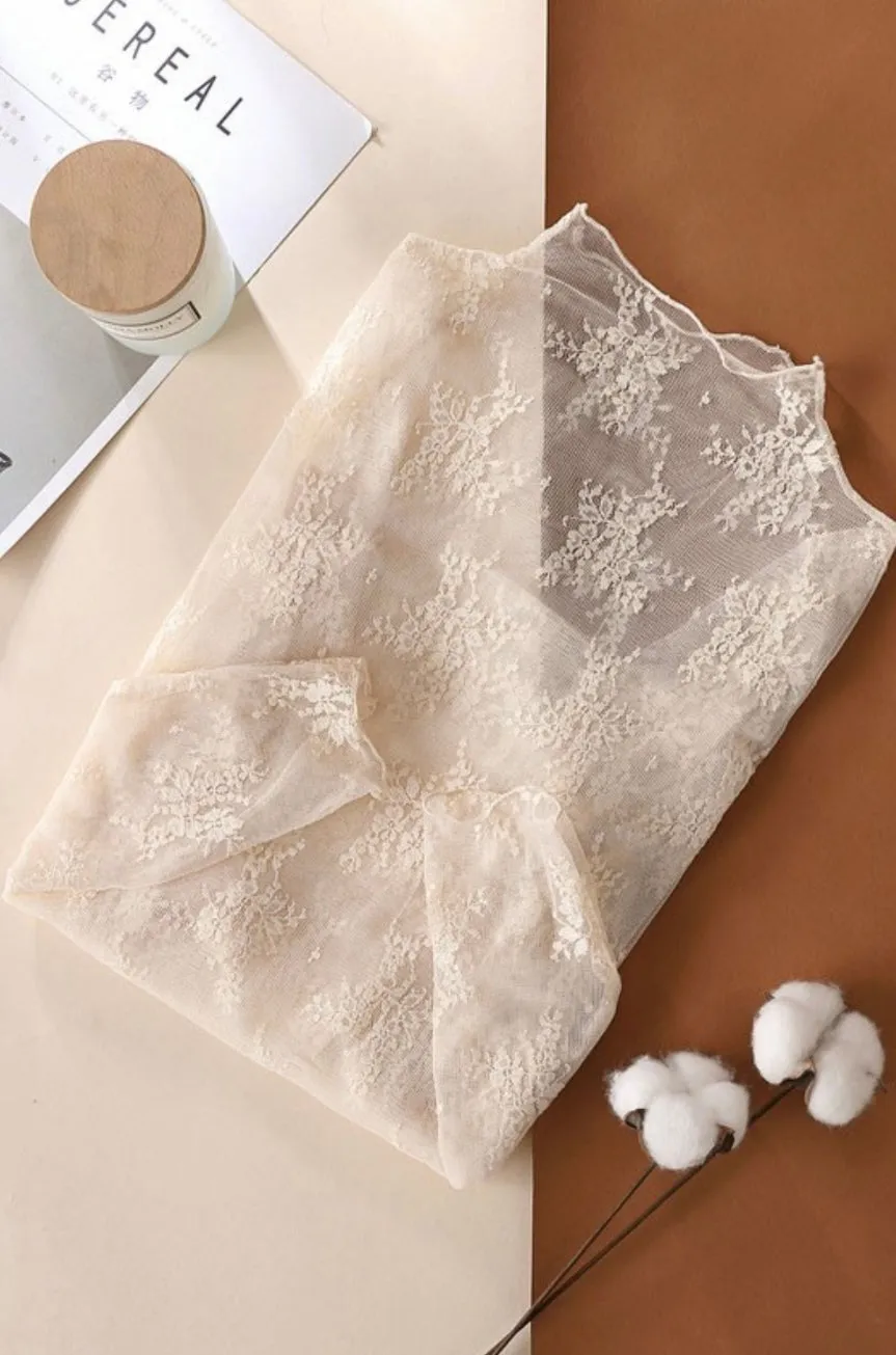 Lace Sheer Layering Top