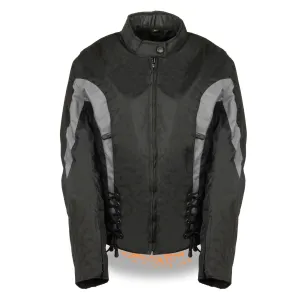 Ladies Textile Jacket w/ Side Stretch & Lacing