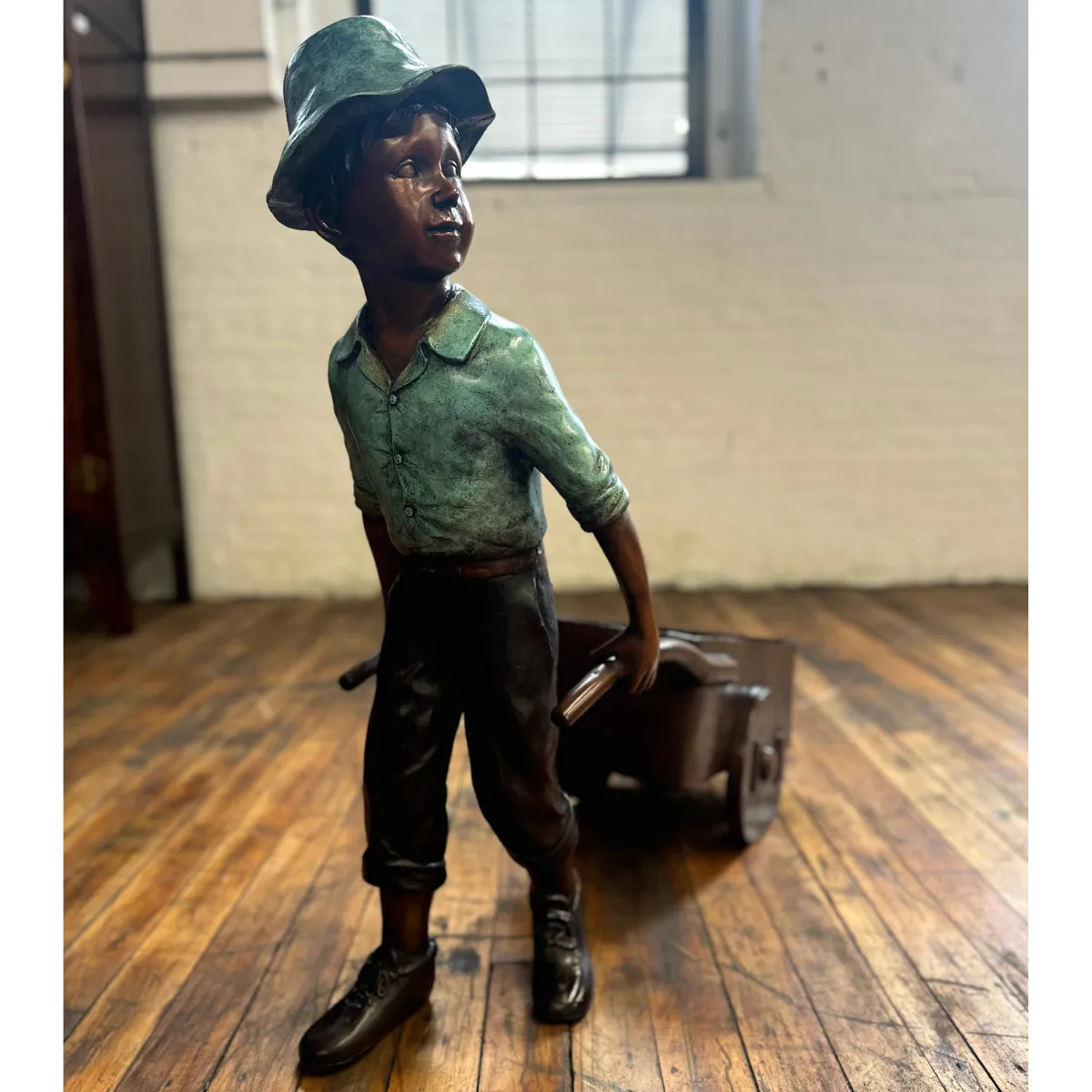 Little Gardener Bronze Statue