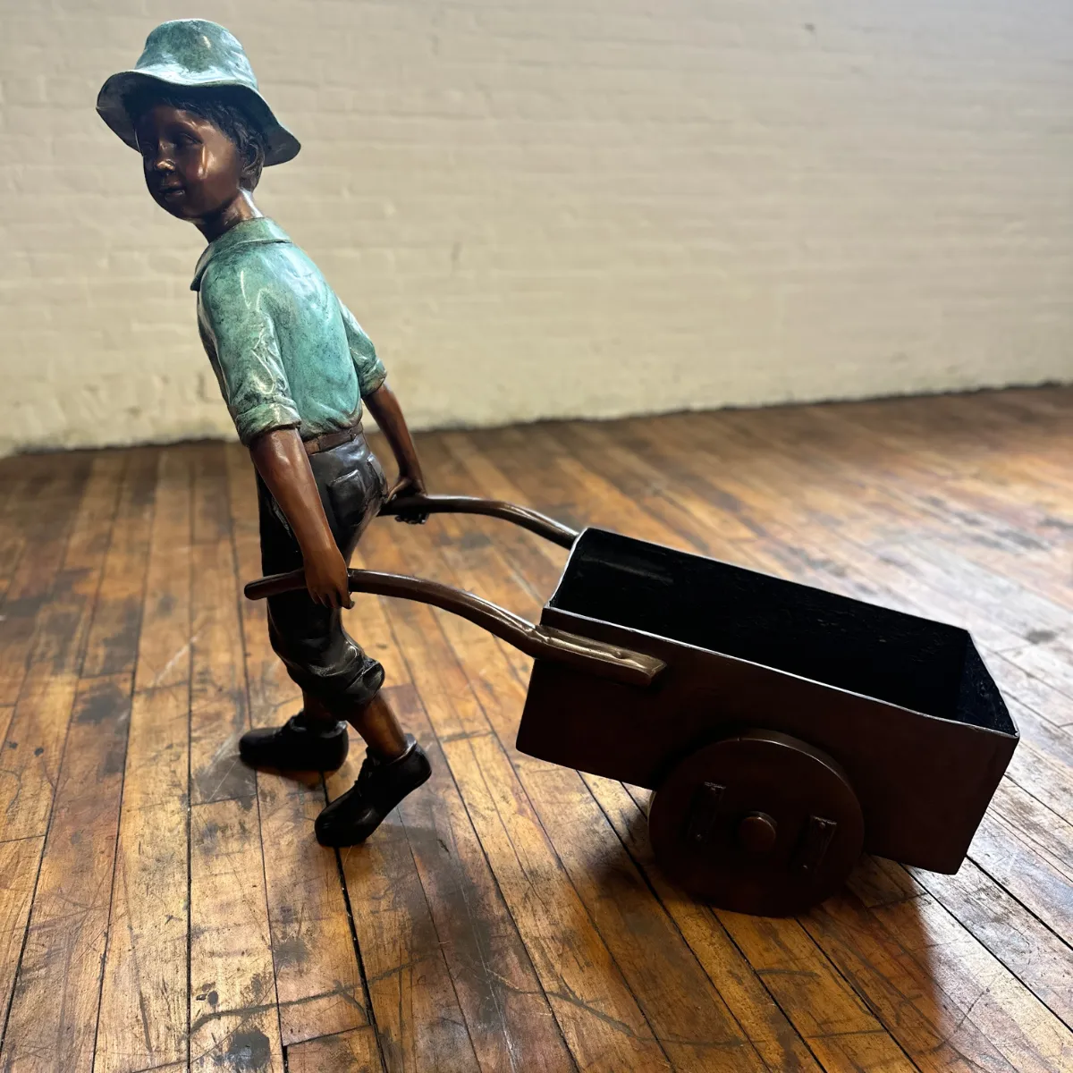 Little Gardener Bronze Statue