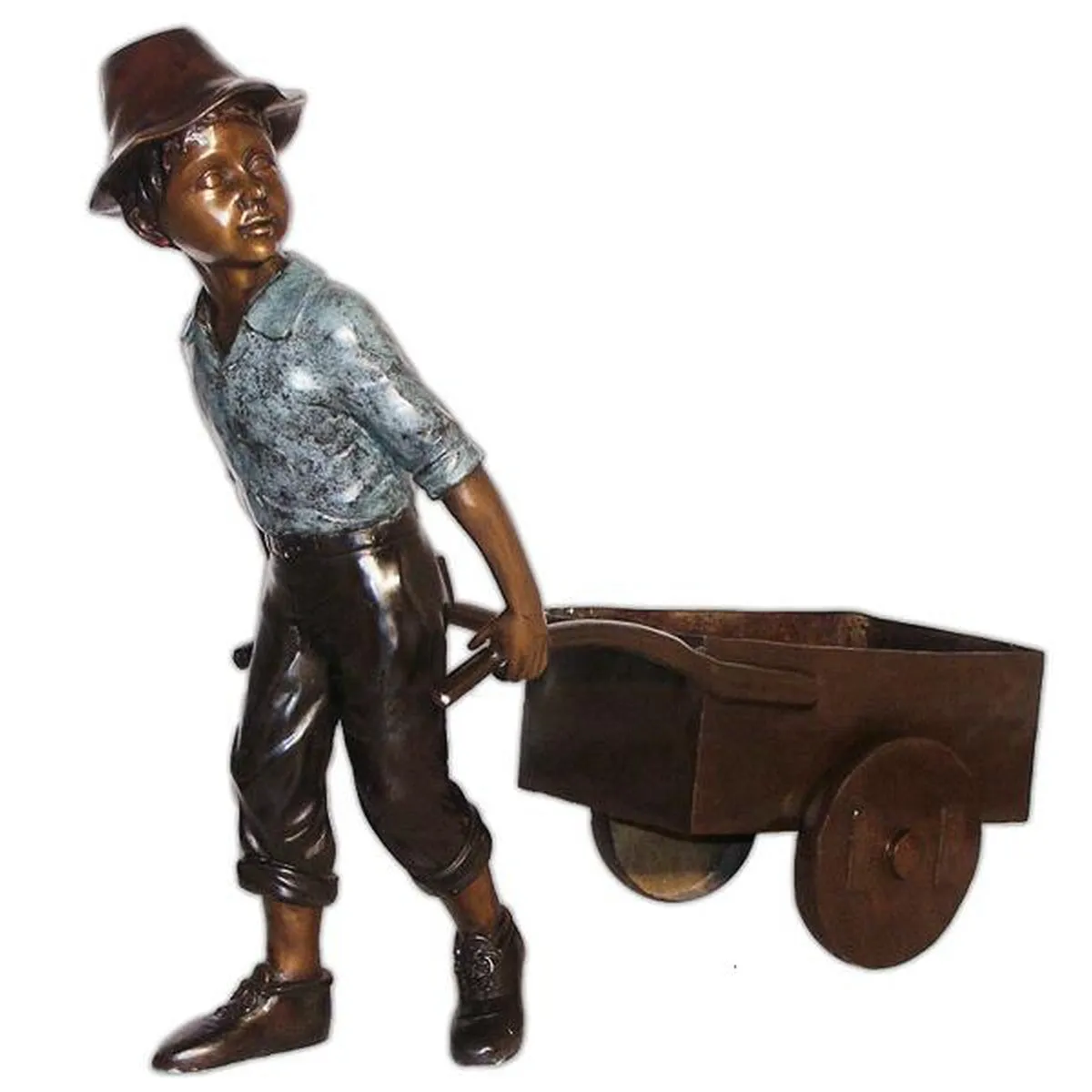 Little Gardener Bronze Statue
