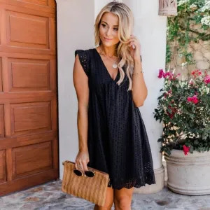 Lyra - Eyelet Mini Dress