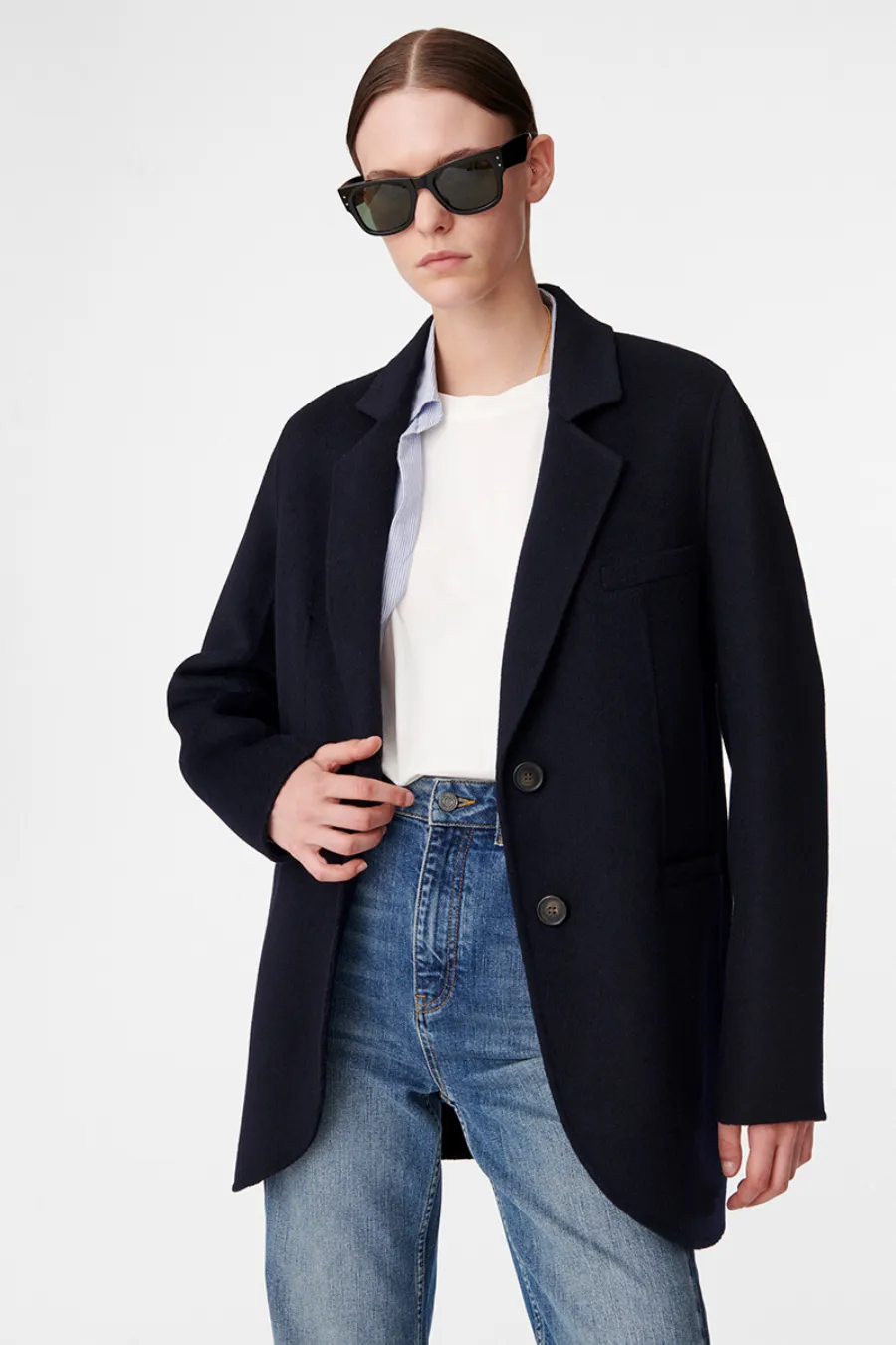 Marc Jacket Wool Blend Navy