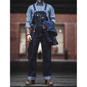 Men's Vintage Straight Denim Overalls