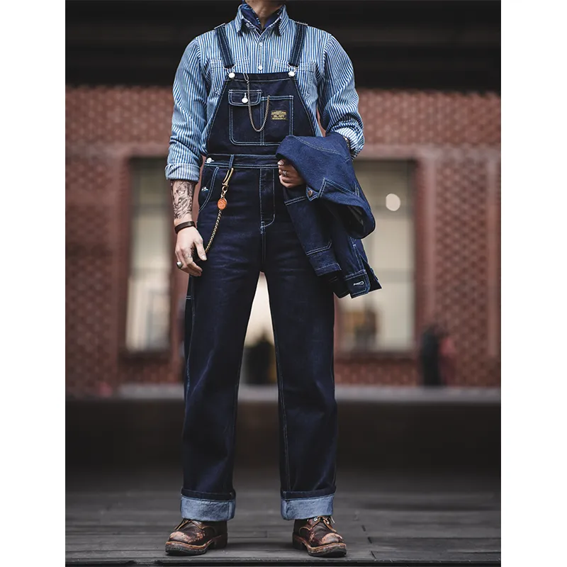 Men's Vintage Straight Denim Overalls