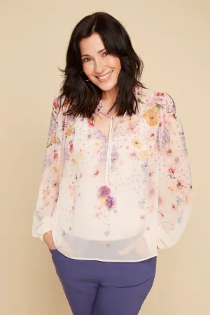 Renuar - Sheer Floral Top