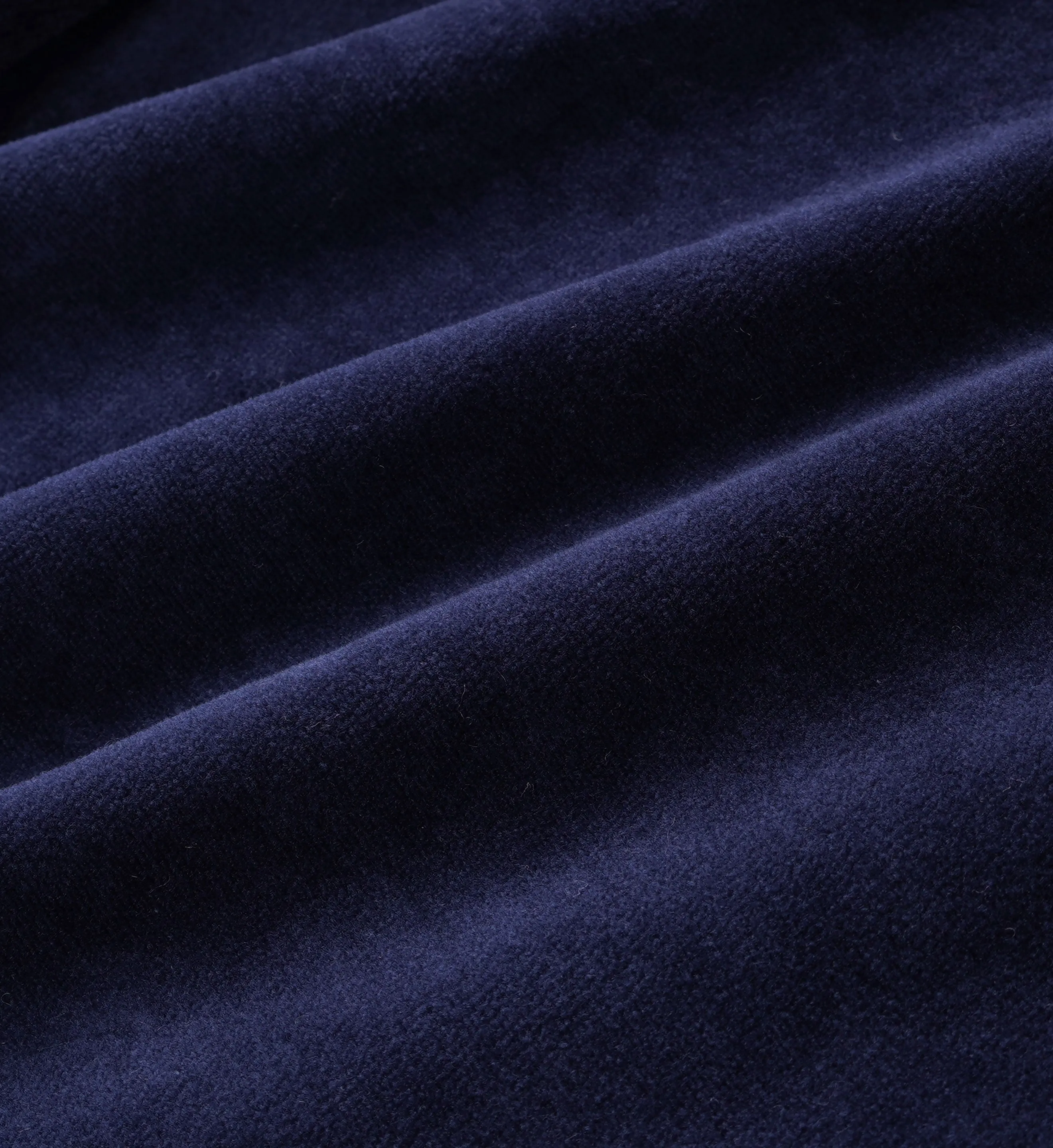 Script Velour Track Jacket - Navy/Cream