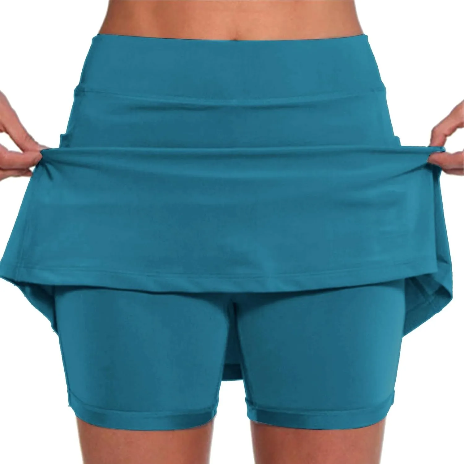 Skorts for Women with Pockets High Waist Tummy Control Yoga Shorts Dressy Casual Athletic Tennis Culottes Skirts