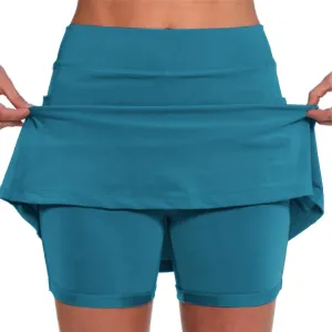 Skorts for Women with Pockets High Waist Tummy Control Yoga Shorts Dressy Casual Athletic Tennis Culottes Skirts