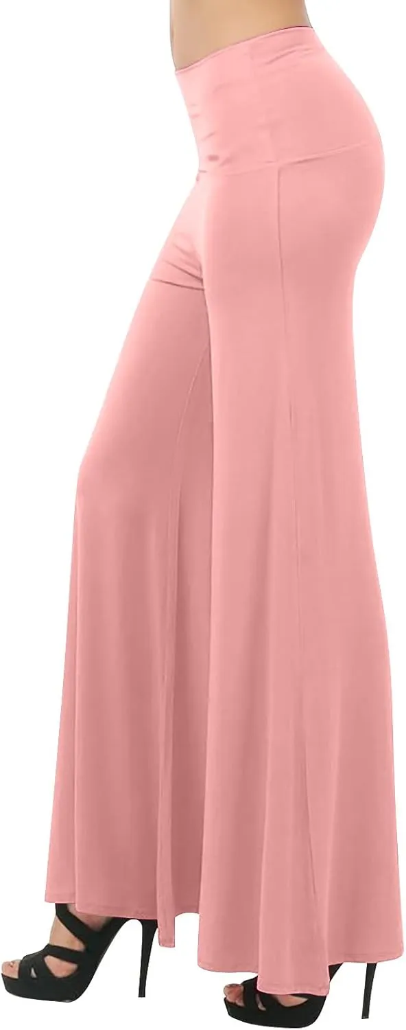 SMIDOW Womens Flare Yoga Pants High Waist Plus Size Tummy Control Wide Leg Flowy Pant Trousers Casual Loose Comfy Gym Pants