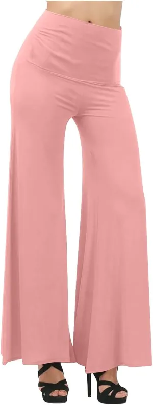 SMIDOW Womens Flare Yoga Pants High Waist Plus Size Tummy Control Wide Leg Flowy Pant Trousers Casual Loose Comfy Gym Pants