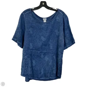 Top Short Sleeve By Chicos In Blue, Size: L