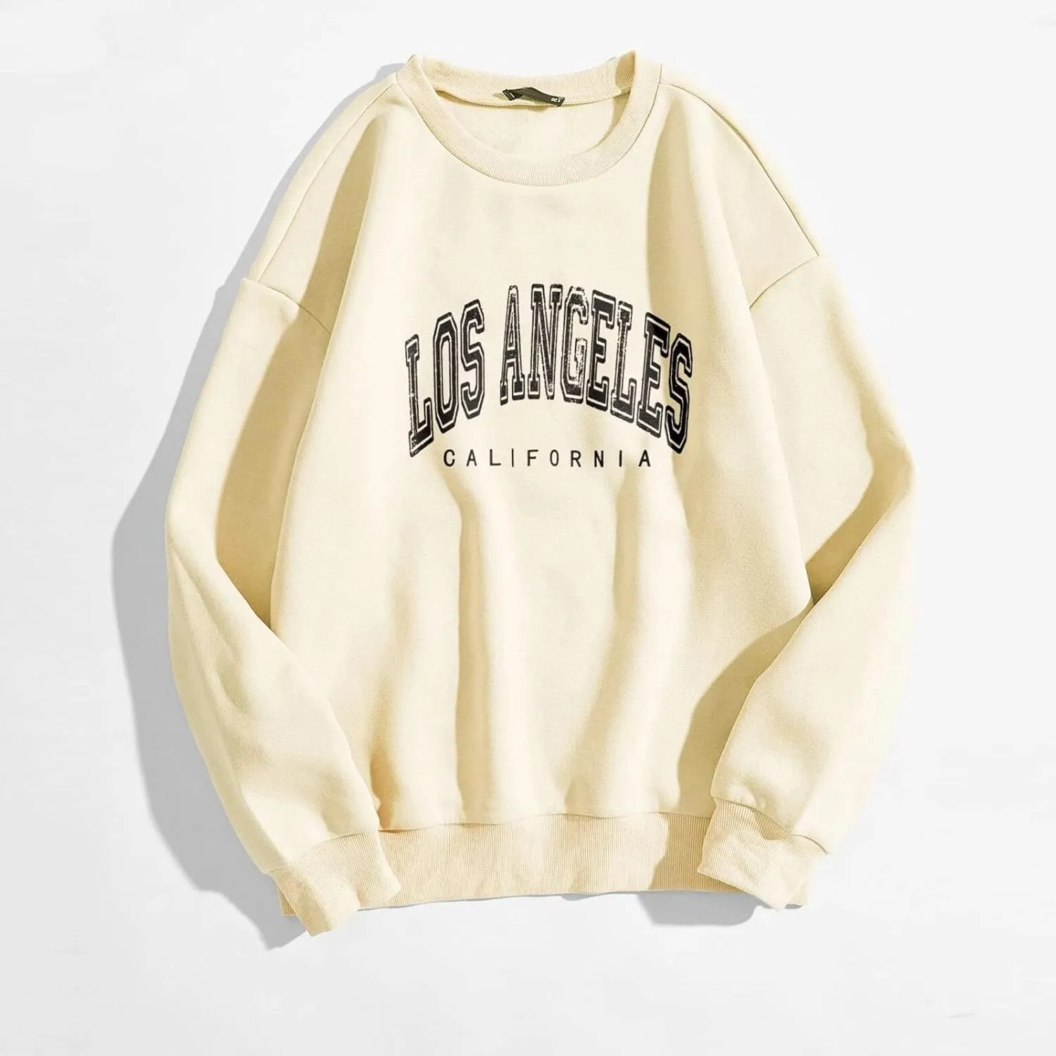 Women's Oversized Sweatshirt Los Angeles California Graphic Crewneck Long Sleeve Casual Loose Pullover Tops